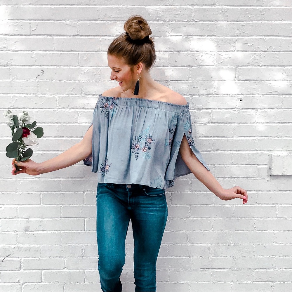 Off the shoulder floral top